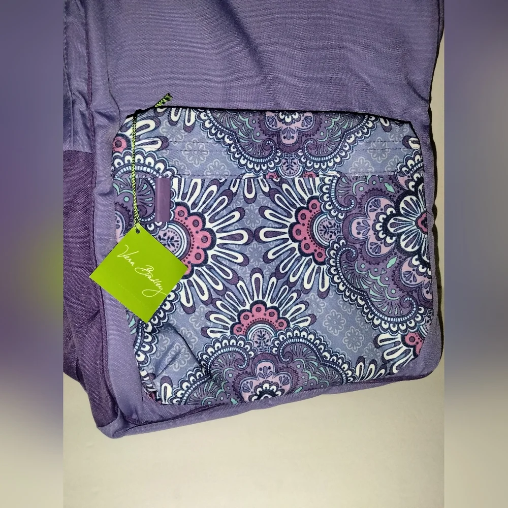 Vera Bradley Lavender Purple & Paisley Pattern Multi Pocket Backpack (NEW-NWT)